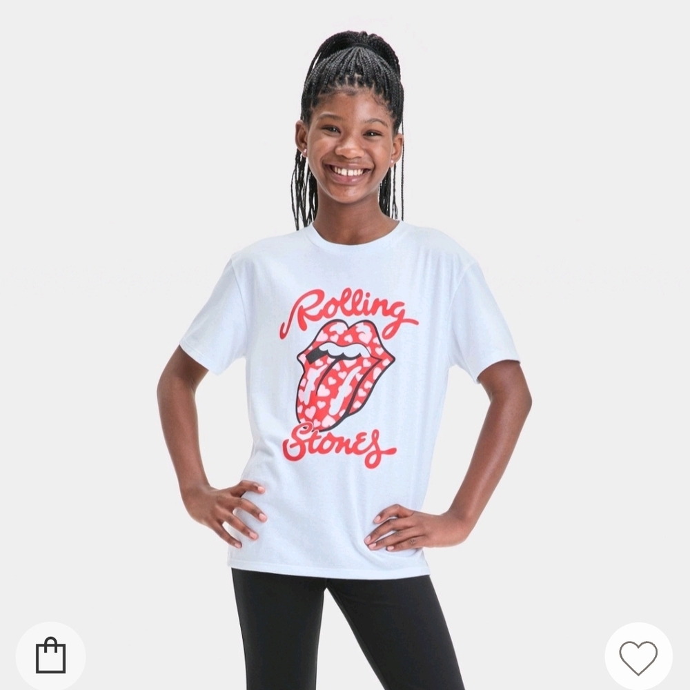 Art Class The Rolling Stones White Red Short Sleeve Tee